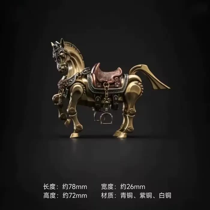 Modèle de cheval articulé en métal magnétique Rmored Version Warhorse, décoration classique, charman
