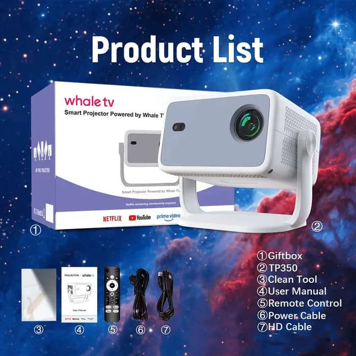 Projecteur Velec TP350 NTV Compatible avec Netflix 650ANSI Android 13 Native 1080P avec projecteur e