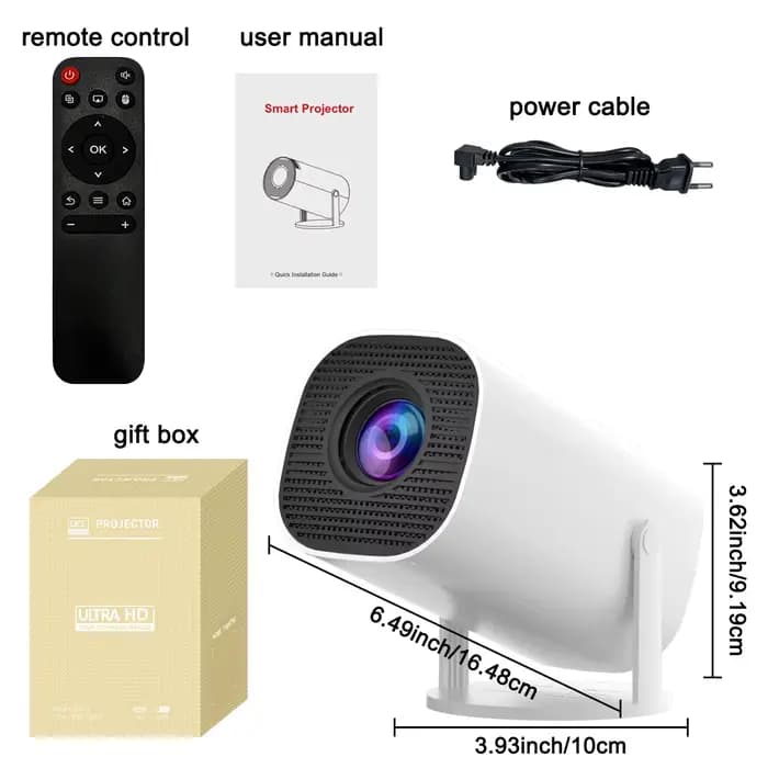 Nouveau projecteur Portable avec WiFi 6 et sans fil 5.0, projecteur intelligent 4K natif 720P, écran