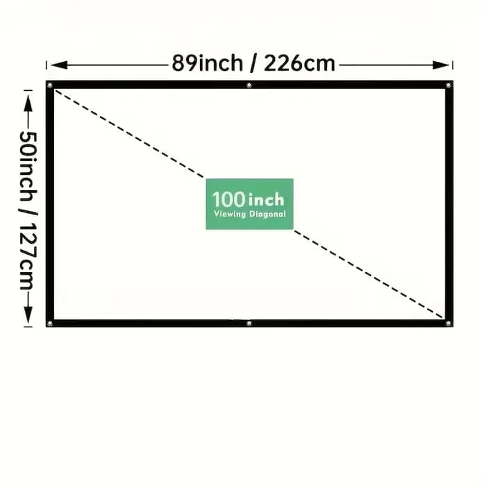 Écran de projection 100/120/150 pouces 16:9 intérieur/extérieur pour cinéma/bureau, écran de cinéma 