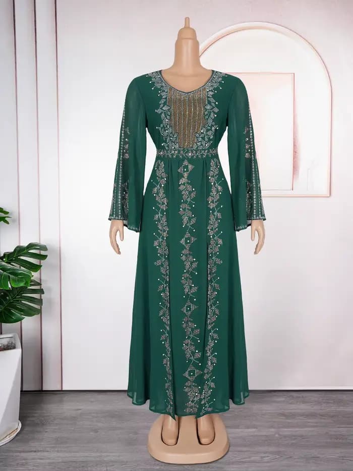 2025 Abayas pour femmes dubaï luxe africain musulman Robe de mode Caftan Marocain robes de soirée Bo