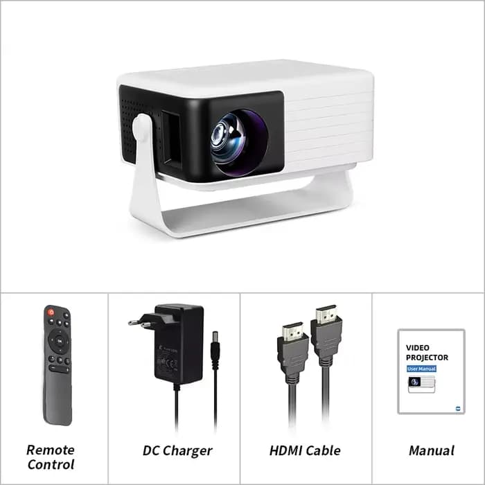 AUN Y3 – projecteur portable pour cinéma maison, MINI projecteur vidéo 3D, Smart TV, câble miroir po