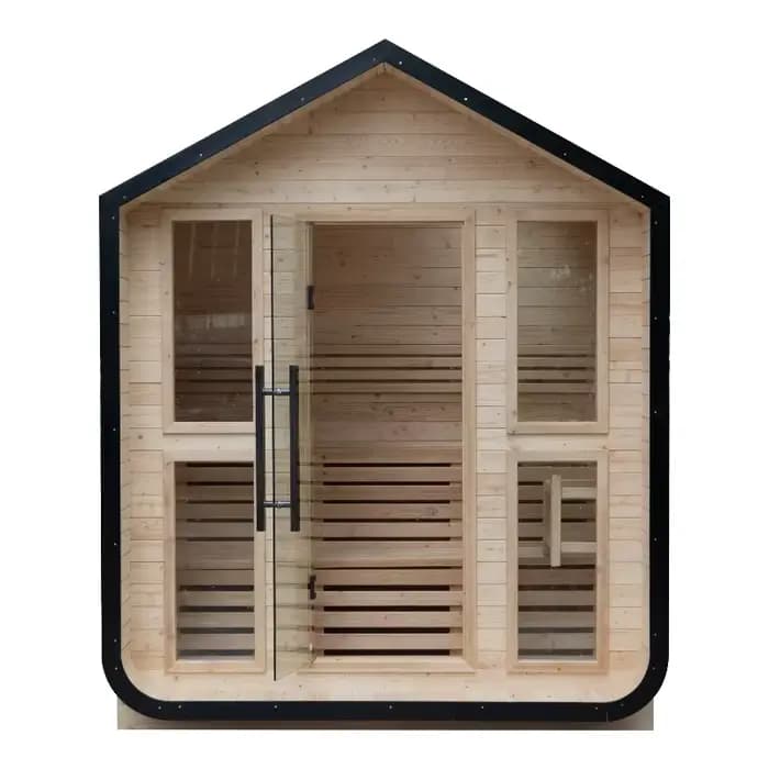 Sauna en bois massif personnalisé pour 4 personnes, sauna extérieur, sauna intérieur, cabane en dôme