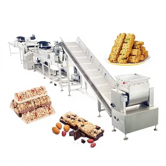 Ligne de production de barres céréalières automatiques fiables et durables avec contrôle par écran t