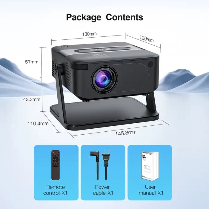 Projecteur Xnano 4K HA109 Android 11 projecteurs intelligents Bt5.4 720P Wifi5 200 "réunion fête Hom