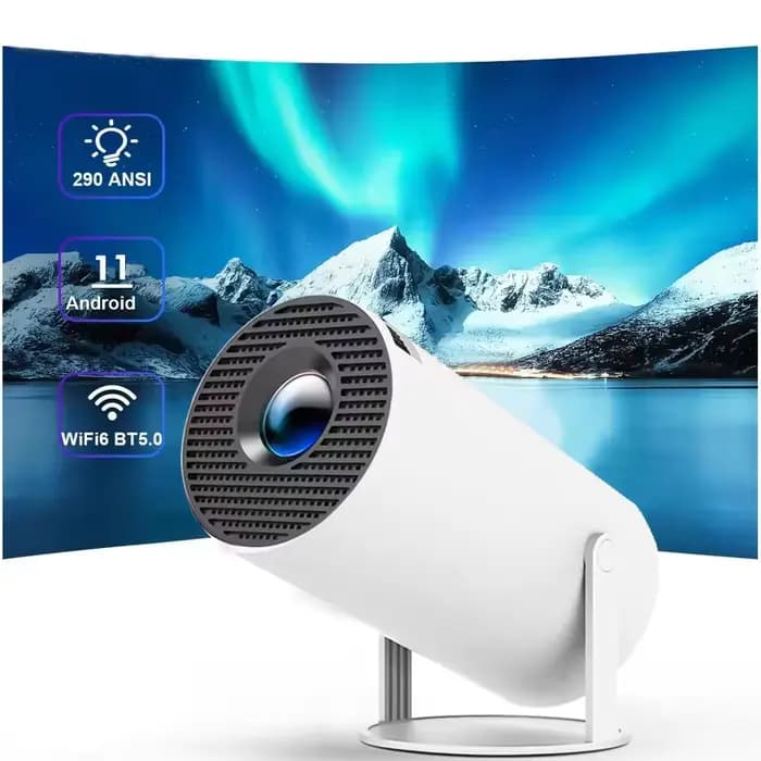 Nouveau projecteur 4K 2026 Android 11 Wifi6 290ANSI Allwinner H713 BT5.0 1080P 1280*720P Cinéma Exté