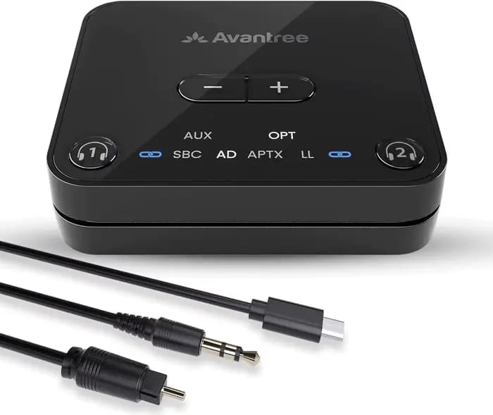 Avantree Audikast 3 Transmetteur Bluetooth 5.3 pour TV avec contrôle du volume, adaptateur audio apt