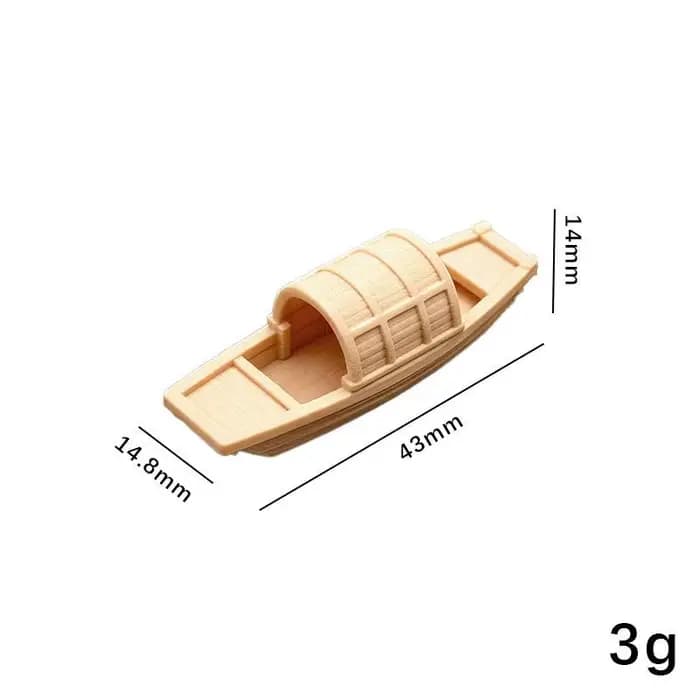 Modèle de bateau miniature flottant de simulation pour micro-paysage, aquarium, bonsaï, fontaine et 