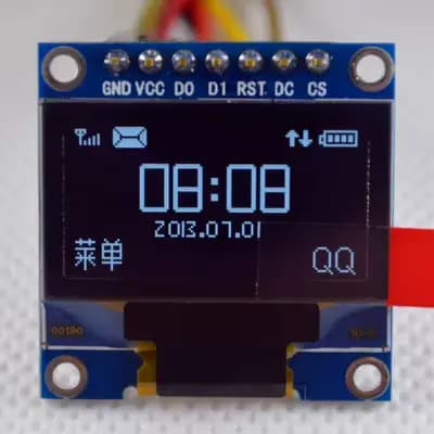1 pièces 0.96 "pouces 7Pin Interface 128X64 128*64 Module d'affichage OLED SSD1306 I2C IIC SPI Port 
