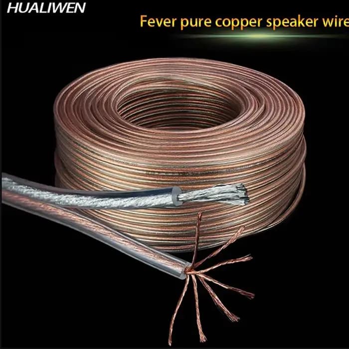 Câble audio, fil doré et argenté, câble haut-parleur professionnel en cuivre pur, câble audio