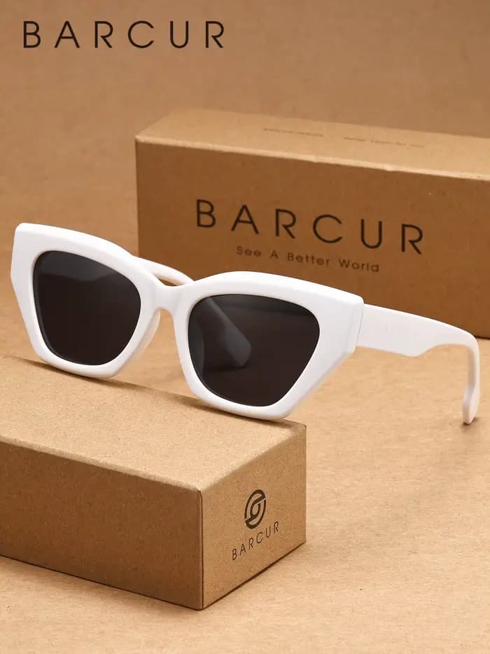 BARCUR Lunettes de soleil exquises à monture œil de chat pour la pêche, la conduite, la randonnée, l