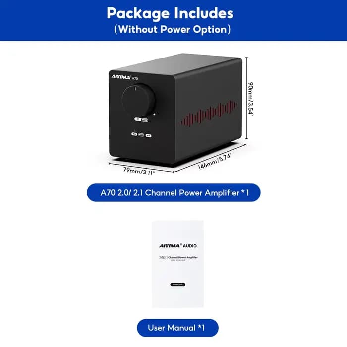 Amplificateur de puissance stéréo AIYIMA A70 TPA3255 PFFB 300Wx2 Classe D Stéréo 2.0 Amplificateur a
