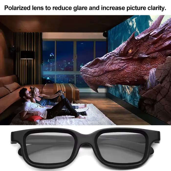 Véritables cinémas 3D VQ163R lunettes 3D passives polarisées pour TV 3D Cinemas 3D réels pour Sony V