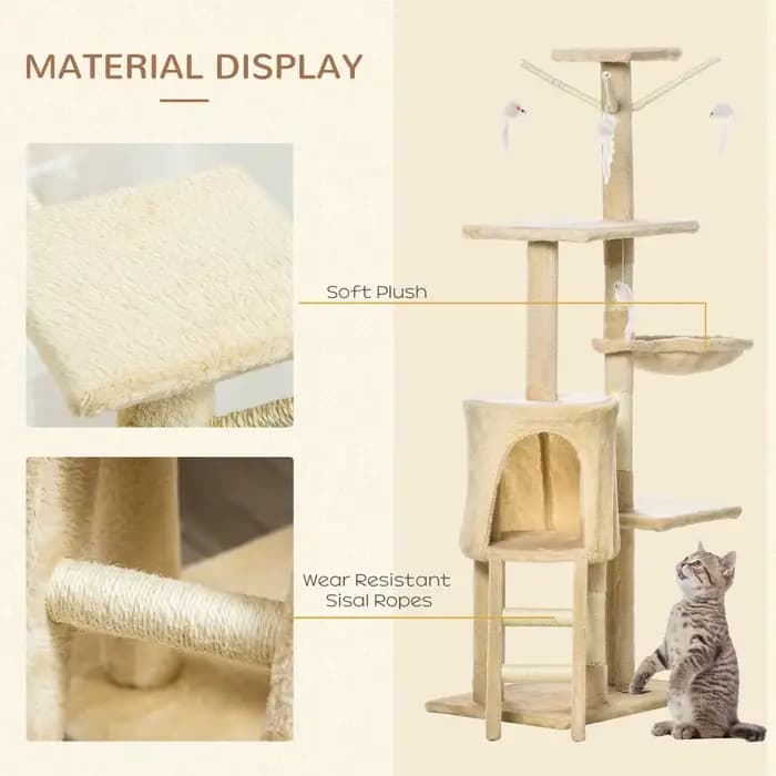 Arbre à chat adapté aux jouets pour animaux de compagnie, condo, plateformes de saut, jouets suspend