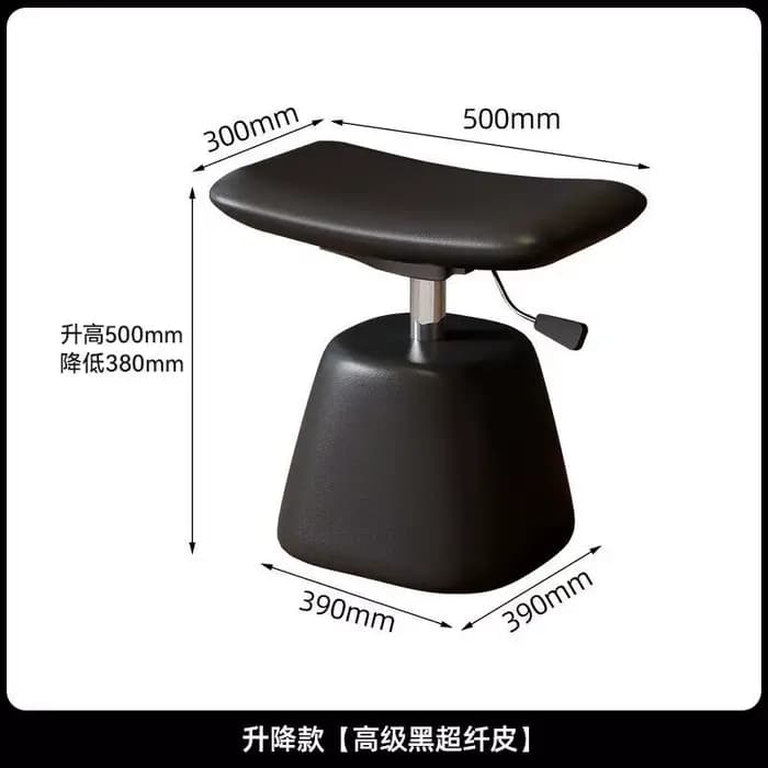 Chaise de maquillage relevable de luxe italienne pour chambre à coucher, noir et blanc, chaise de co