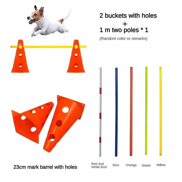 Kit d'entraînement d'agilité pour animaux de compagnie, barre de saut, équipement d'entraînement aux