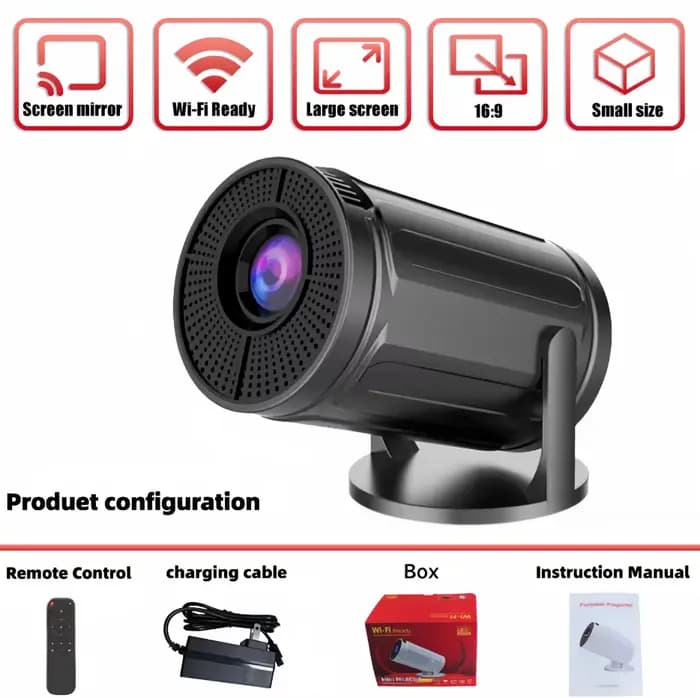 Projecteur RUSMR RY008 PRO 4K Android Double Wifi6 290ANSI Allwinner H713 BT5.0 1080P 1280*720P Home