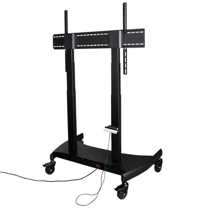 Support de sol motorisé en acier pour téléviseur/moniteur avec fonction pivotante - Utilisation au b