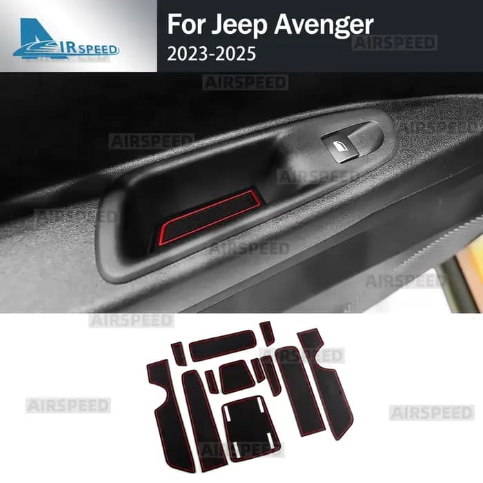 Tapis de rainure de porte de voiture en Silicone, pour Jeep Avenger Automatic 2023 2024 2025 2026, fente antidérapante, étanche à l'eau et à la poussière, accessoires