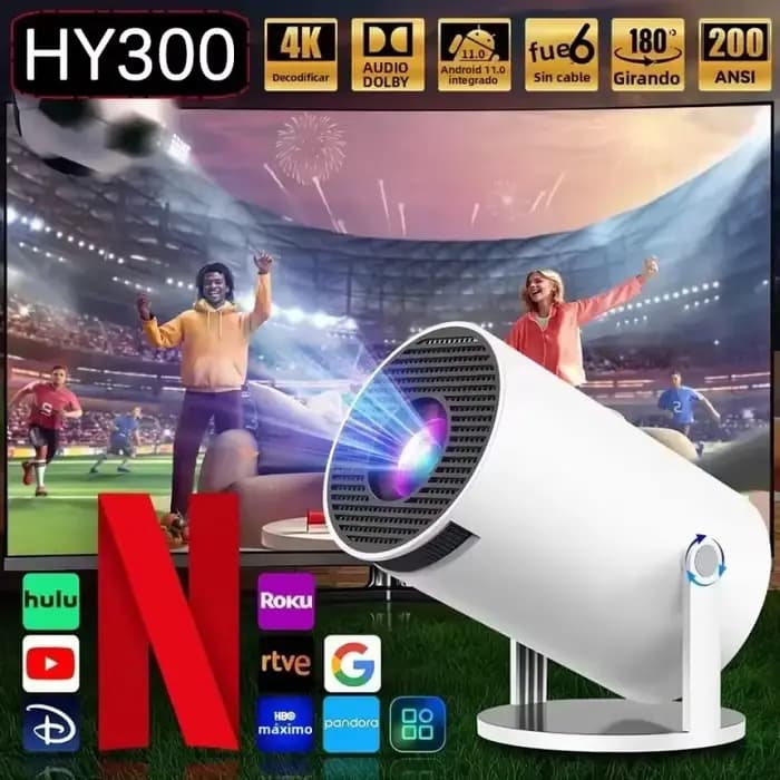 Nouveau projecteur HY300 2026 avec WiFi6 et BT5.0