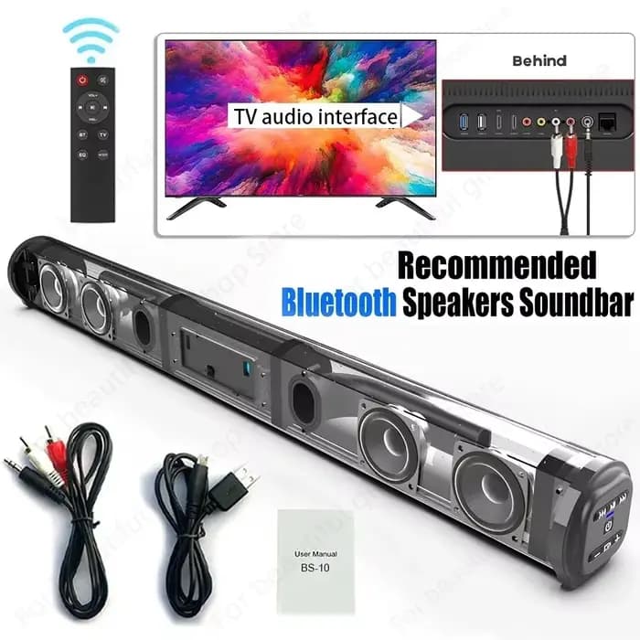 Barre de son Bluetooth sans fil portable pour bureau