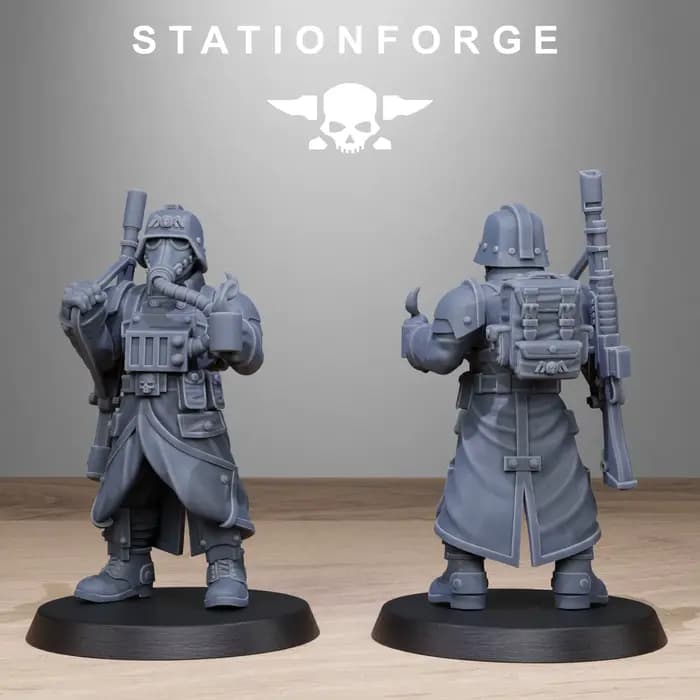 GrimGuard Vigils - Miniature en résine ABS - Accessoires de jeu de guerre de table - Articles de collection et ornements