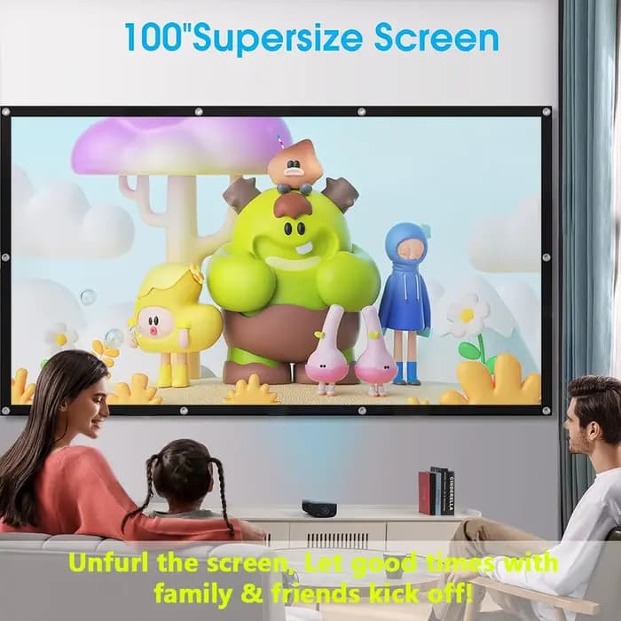 Écran de projecteur Portable 4K 72-150 pouces