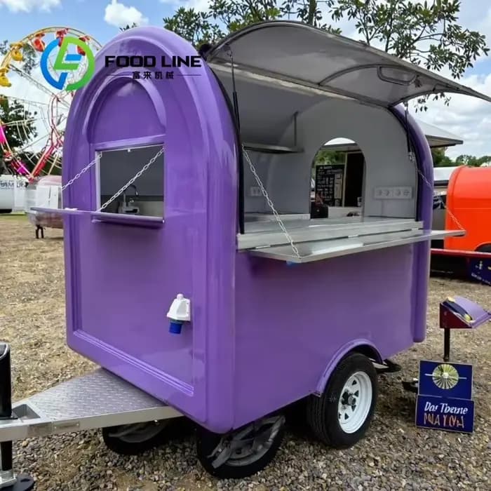 Remorque de nourriture de Concession Mobile, chariot de nourriture Commercial, camion pour ventilures extérieures personnalisées