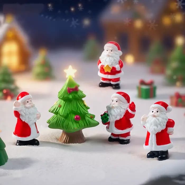 Mini décorations de noël pour la maison, père noël, bonhomme de neige, arbre de noël, renne, poupée, ornements, décoration de maison, cadeaux du nouvel an pour enfants