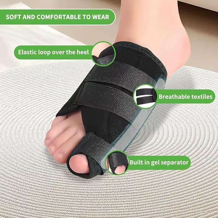 1 paire de séparateurs stabilisateurs réglables pour le gros orteil, support pour les pieds jour et nuit pour hommes et femmes, adapté à la main gauche et à la main droite