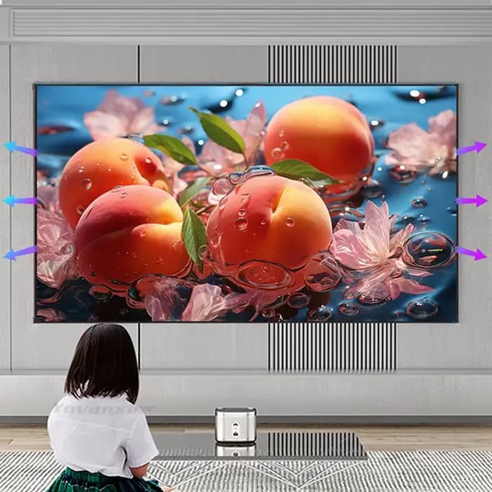 ALR Fresnel 5.0 Pro Écran de projection à cadre fixe Anti-lumière 3D 4K 8K Home cinéma compatible avec les projecteurs à mise au point normale