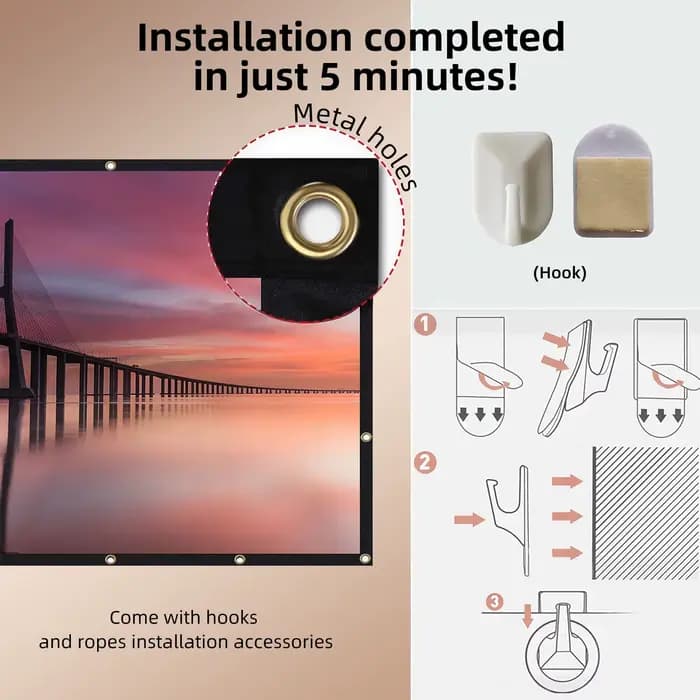 Salange ecran projection écran de projection Portable et pliable