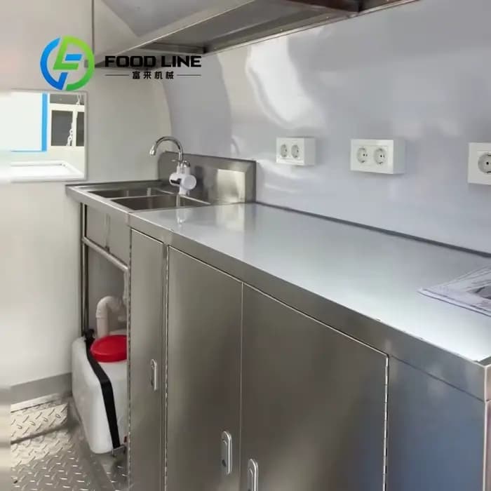 Remorque de nourriture de Concession Mobile, chariot de nourriture Commercial, camion pour ventilures extérieures personnalisées