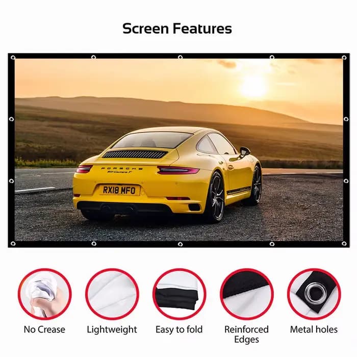 Écran de projection portable 3D HD