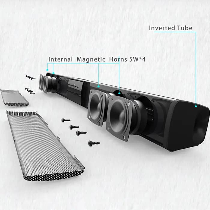Hautréusde barre de son stéréo avec télécommande, Bluetooth 5.3, son surround, home cinéma, prise en charge RCA, AUX, carte TF