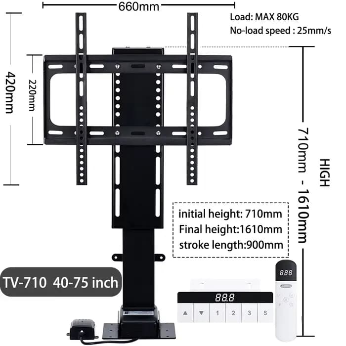 Ascenseur TV motorisé pour téléviseurs 32" ~ 100"