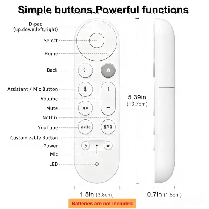 Remplacement de la commande vocale pour la télécommande Google Chromecast
