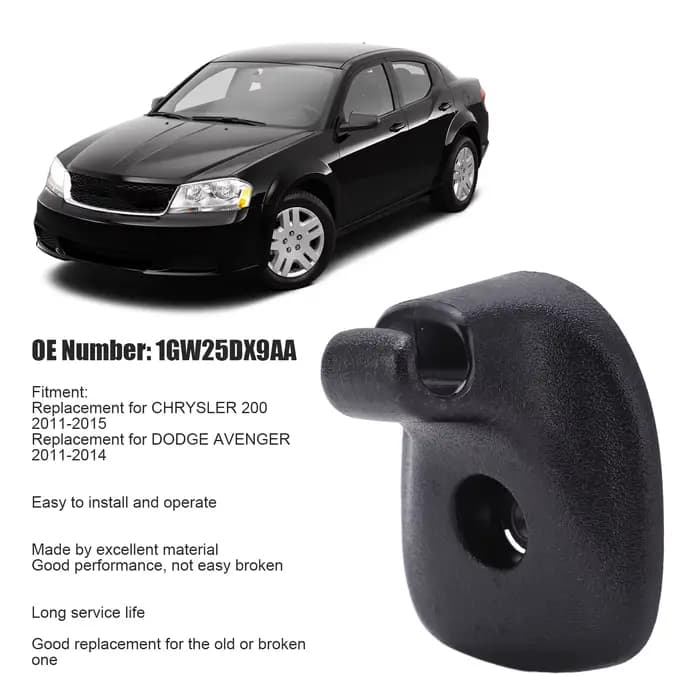 Crochet à pince pour pare-soleil, accessoires de voiture, remplacement noir, DODGE HMGER 200-2011, 1GW25DX9AA, 2015, 2011-2014