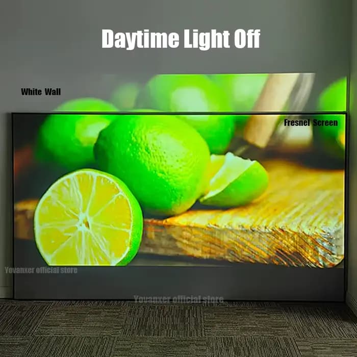 ALR Fresnel 5.0 Pro Écran de projection à cadre fixe Anti-lumière 3D 4K 8K Home cinéma compatible avec les projecteurs à mise au point normale