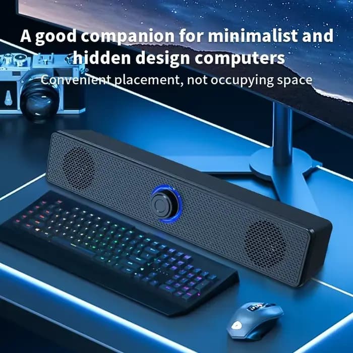 Barre de son pour PC, haut-parleur Bluetooth filaire et sans fil