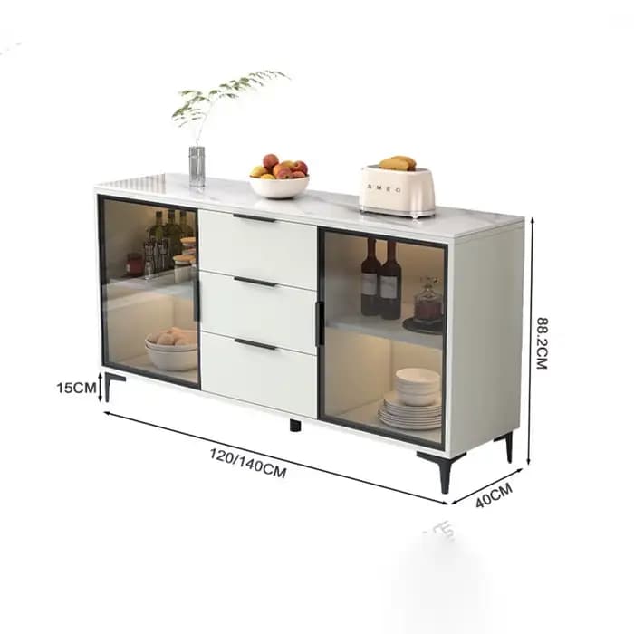 Meuble de salon vintage élégant et unique, vitrine de présentation de qualité supérieure, meuble de rangement compact et charmant pour la maison