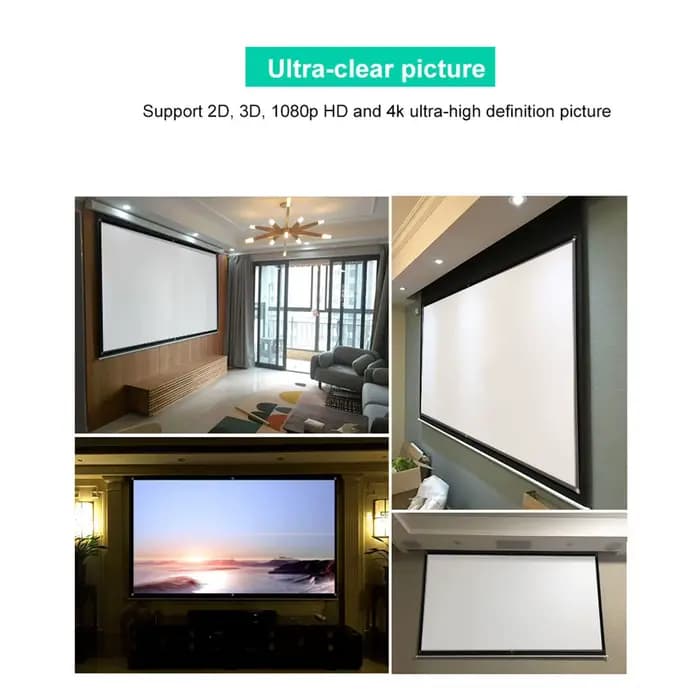 100 ''écran de projecteur 84-100 pouces 16:9 HD