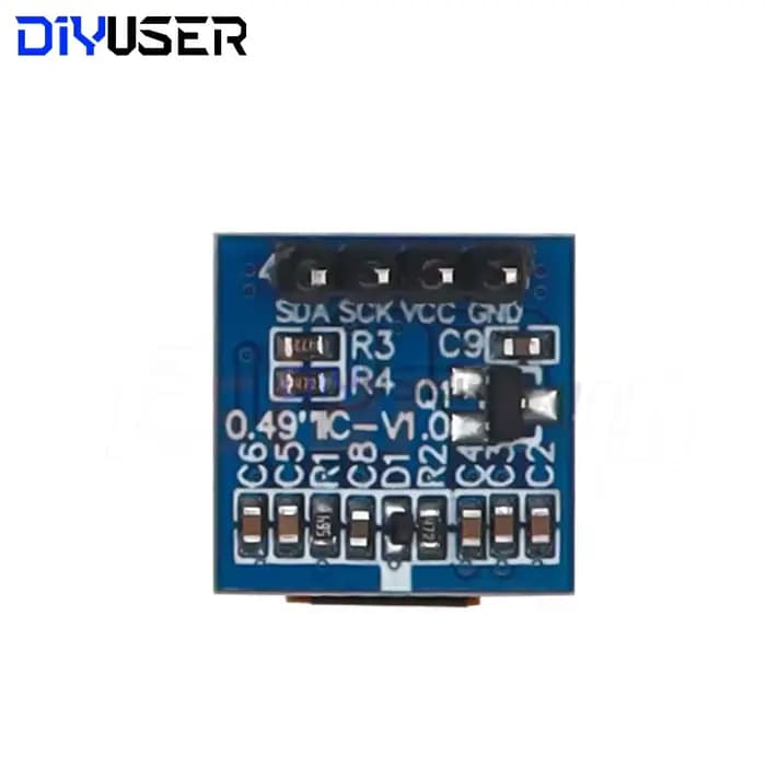 DIYUSER - Module d'affichage OLED 0,49 pouces, écran blanc 0,49 pouces, 64x32, interface I2C IIC, pilote SSD1306, AVR STM32