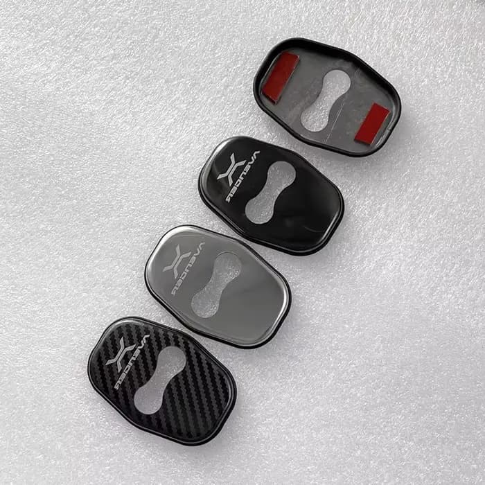 Accessoires pour Jeep Avenger 2023 2024, couvre-boucle de porte intérieure, autocollants de garniture, pièces automobiles en Fiber de carbone noire