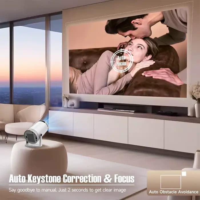 Nouveau projecteur HY300 2026 4K Android 11 Wifi6 290ANSI Allwinner H713 BT5.0 1080P 1280*720P Cinéma Extérieur Portable ﻿