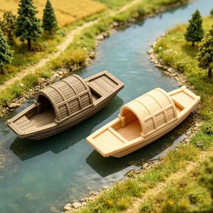 Modèle de bateau miniature flottant de simulation pour micro-paysage, aquarium, bonsaï, fontaine et décoration d'aquarium