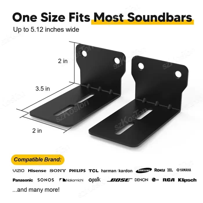 Supports muraux pour barre de son