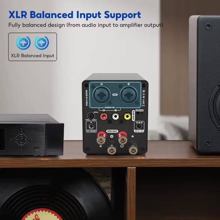 Amplificateur de puissance stéréo AIYIMA A70 TPA3255 PFFB 300Wx2 Classe D Stéréo 2.0 Amplificateur audio numérique avec entrée XLR RCA Trigger