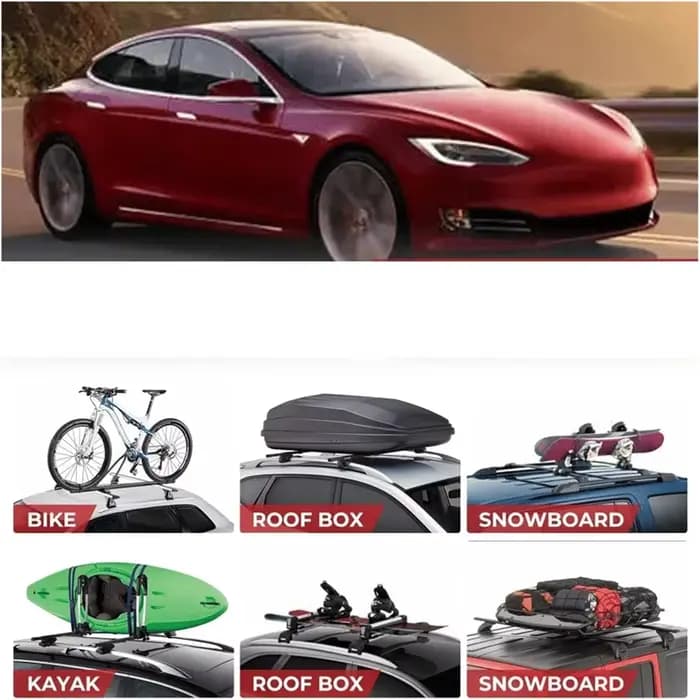 Barres transversales de galerie de toit de 75kg, pour Tesla modèle 3 Highland 2024 2026 modèle 3 2020-2023, barres transversales en aluminium pour bagages sur le toit