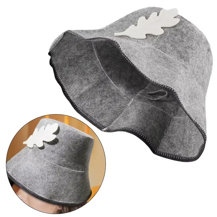 Chapeau de maison de bain, chapeau de Sauna en feutre, visite d'entrepôt, sangle réglable, expérience de Sauna authentique, excellente isolation